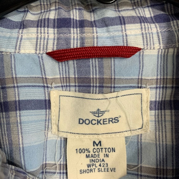 Boys Dockers Short Sleeve Plaid Button Down - Picture 3 of 3